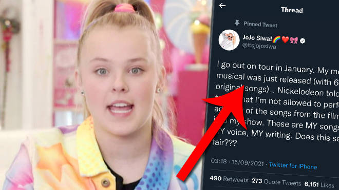 JoJo Siwa appelle Nickelodeon pour ne pas l'avoir laissée interpréter ses chansons de la J-Team en tournée 3 JoJo Siwa appelle Nickelodeon pour ne pas l'avoir laissée interpréter des chansons de la J-Team lors de sa nouvelle tournée