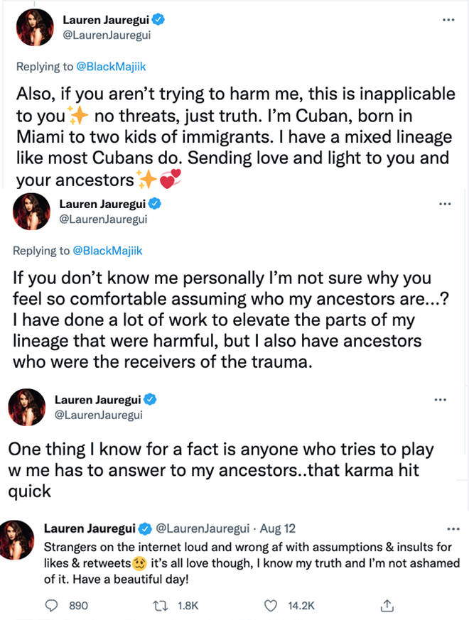 Lauren Jauregui répond après avoir reçu des réactions négatives à propos de ses "ancêtres" 4 Lauren Jauregui Tweets