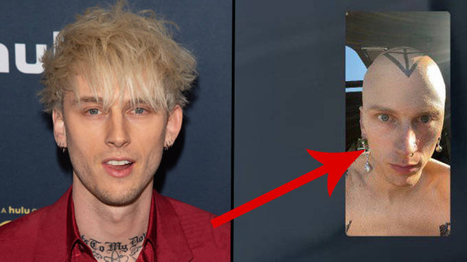 Machine Gun Kelly se rase la tête et révèle un tatouage sur la tête pour promouvoir la nouvelle musique - 1