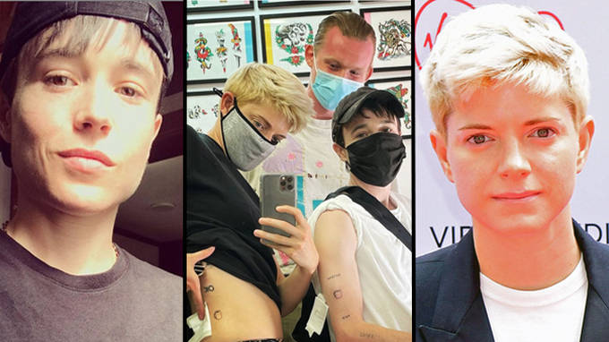 Elliot Page et Mae Martin ont des tatouages assortis et mon cœur pourrait éclater 2 Elliot Page et Mae Martin ont des tatouages assortis et mon cœur pourrait éclater - 1