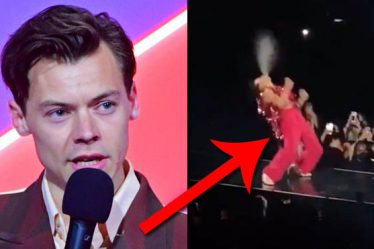 Harry Styles a appelé pour avoir craché de l'eau sur scène lors de Love on Tour - 14