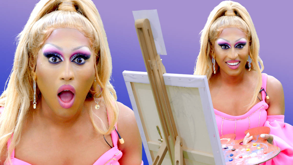 Priyanka peint un autoportrait et parle de Drag Race et de groupes de filles | PopBuzz se réunit - 1