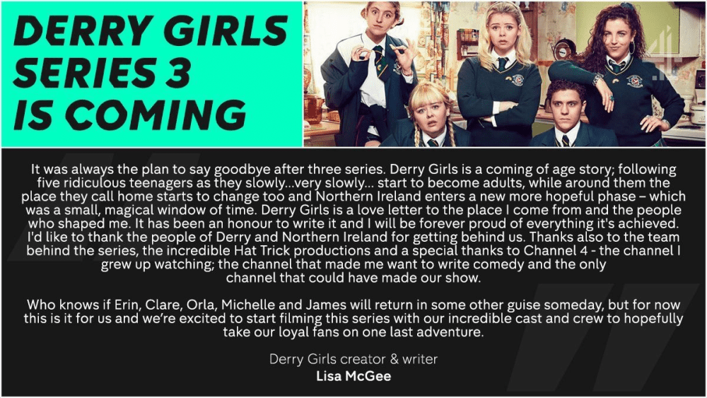 'Derry Girls' se terminera avec la saison 3 sur Netflix et tout ce que nous savons jusqu'à présent 3 Déclaration de Derry Girls Lisa Mcgee