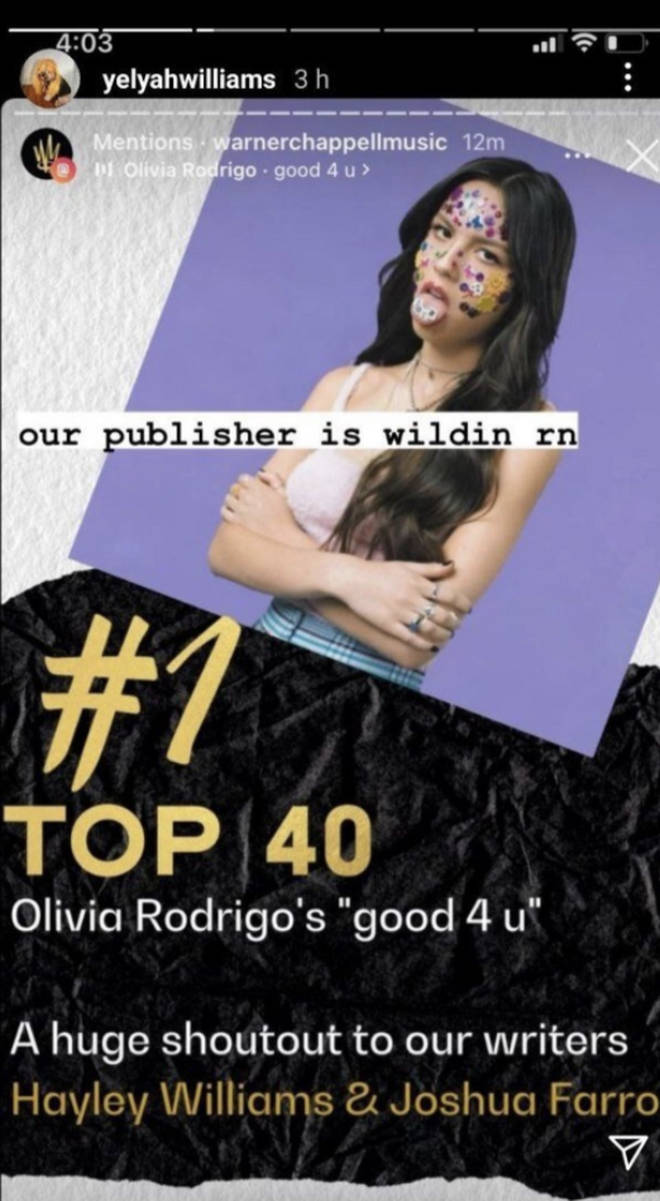 Hayley Williams de Paramore obtient un crédit pour l'écriture de chansons sur "Good 4 U" d'Olivia Rodrigo... 3 Hayley Williams répond aux crédits de la chanson d'Olivia Rodrigo Good For U