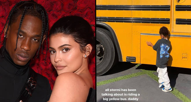 Kylie Jenner et Travis Scott critiqués pour avoir surpris leur fille Stormi avec son propre bus scolaire