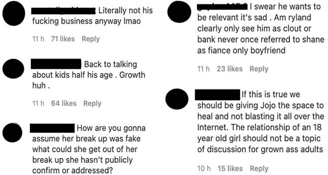 Shane Dawson est appelé pour avoir dit que JoJo Siwa aurait pu simuler sa prétendue... 4 Commentaires Instagram de JoJo