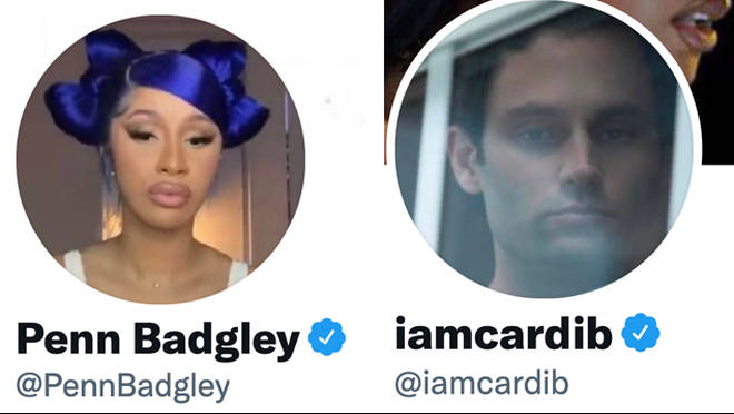 Penn Badgley et Cardi B sont devenus des besties inattendues et je suis tellement obsédé 4 Penn Badgley et Cardi B échangent leurs photos de profil sur Twitter