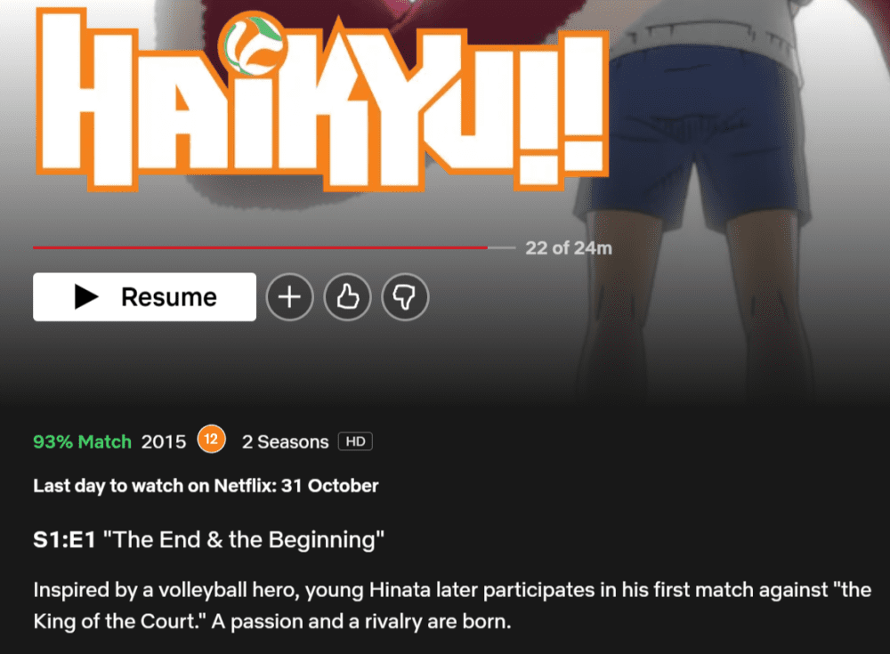 « Haïkyu ! » Les saisons 1-2 quittent Netflix dans le monde en novembre 2021 3 Haikyu Netlfix quittant bientôt