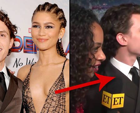 Tom Holland arrête l'interview pour regarder Zendaya fouler le tapis rouge de Spider-Man - 74