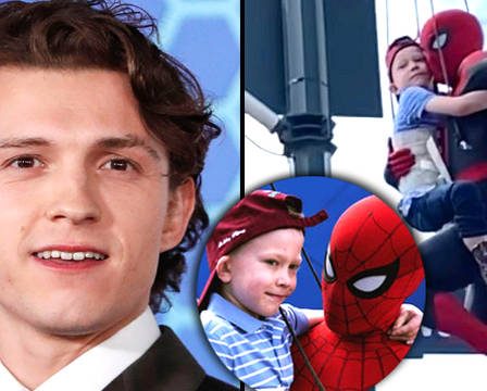 Tom Holland invite Bridger Walker qui a sauvé sa sœur d'une attaque de chien à l'ensemble Spider-Man - 44