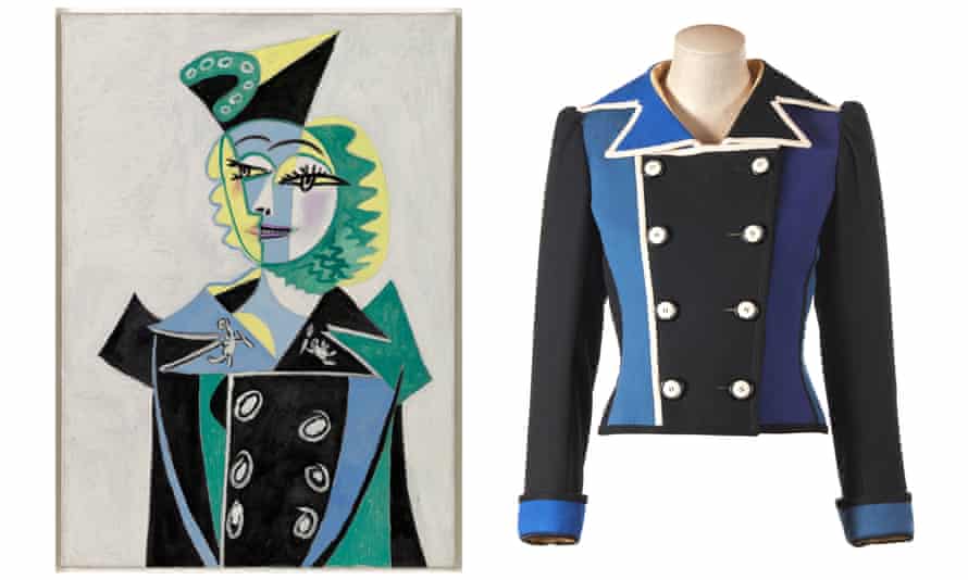 L'art d'Yves Saint Laurent : la maison de design fête ses 60 ans | Yves Saint Laurent 4 Une veste YSL de la collection automne/hiver 1979 inspirée du Portrait de Nusch Éluard (1937) de Pablo Picasso.