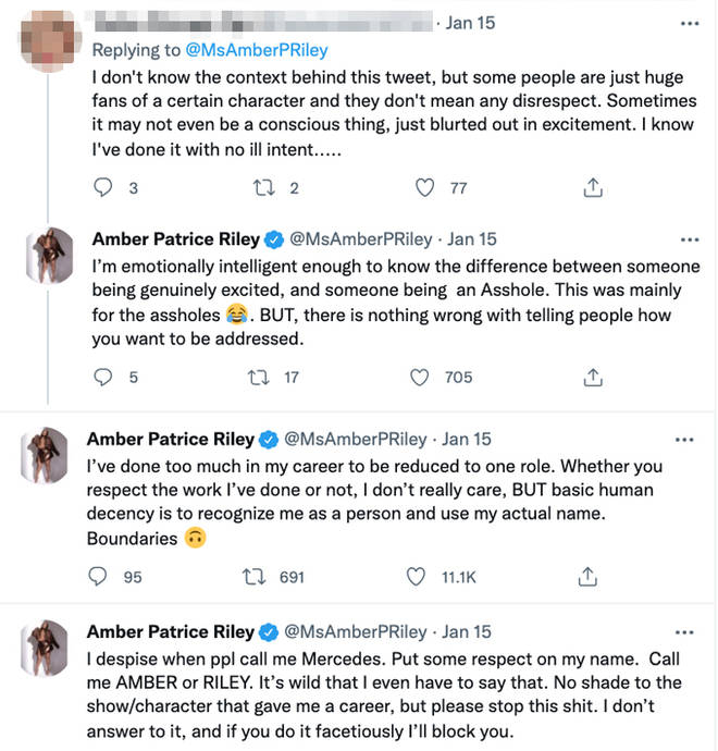 Amber Riley de Glee applaudit les gens qui l'appellent encore Mercedes 4 Tweets d'Amber Riley.