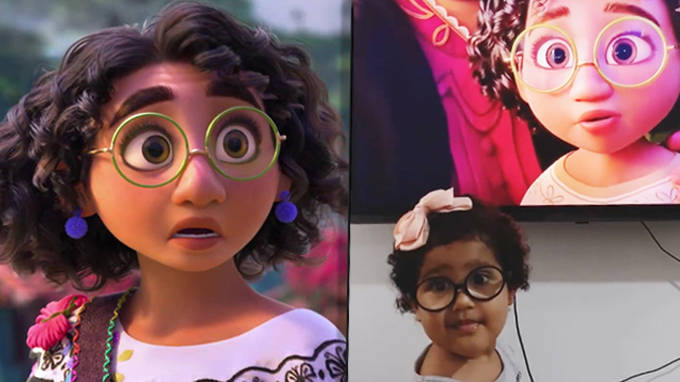 Les fans d'Encanto sanglotent devant cette vidéo d'un sosie de Mirabel âgé de deux ans 2 Les fans d'Encanto sanglotent devant cette vidéo d'un sosie de Mirabel âgé de deux ans - 1