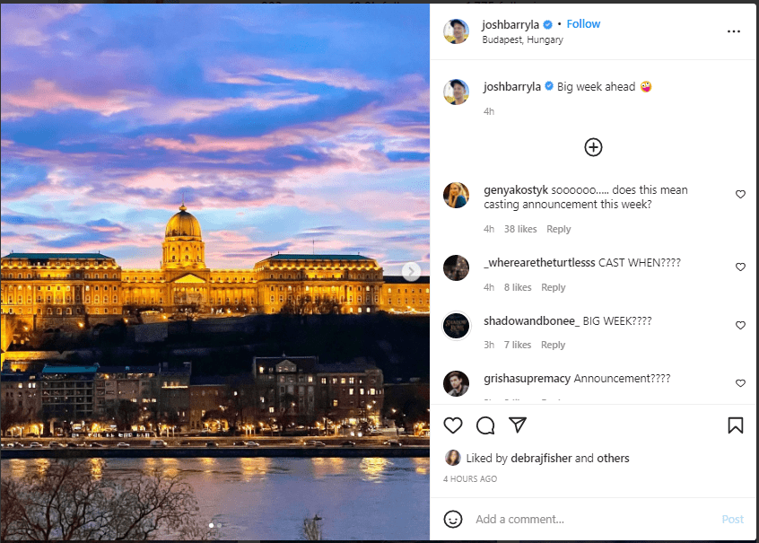 Shadow and Bone Saison 2 Netflix: Tout ce que nous savons jusqu'à présent 16 post de tournage instagram de josh barry la