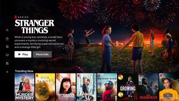 interface utilisateur tv netflix