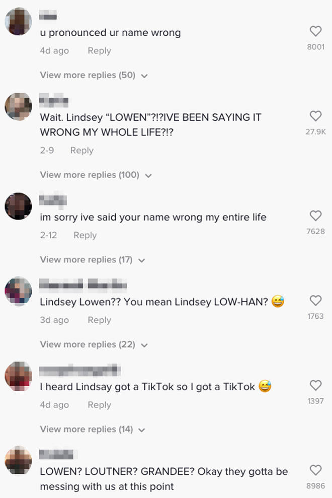 Tu as mal prononcé le nom de Lindsay Lohan toute ta vie 4 Commentaires de Lindsay Lohan sur TikTok.