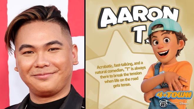 Qui exprime Aaron T. de 4*Town dans Turning Red ?  -Topher Ngo