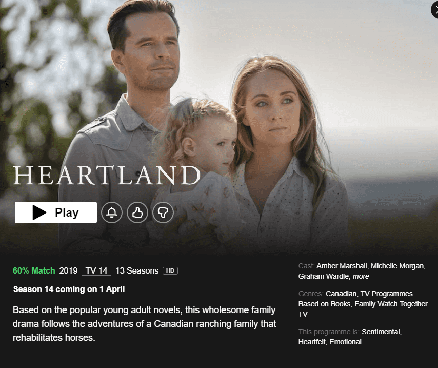 La saison 14 de "Heartland" arrive sur Netflix en avril 2022 3 netflix us saison 14 heartland date de sortie