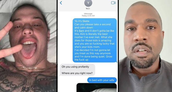 Les messages texte de Pete Davidson à Kanye West ont fui, y compris des photos de Kim... 3 Pete Davidson applaudit Kanye West dans des textes divulgués