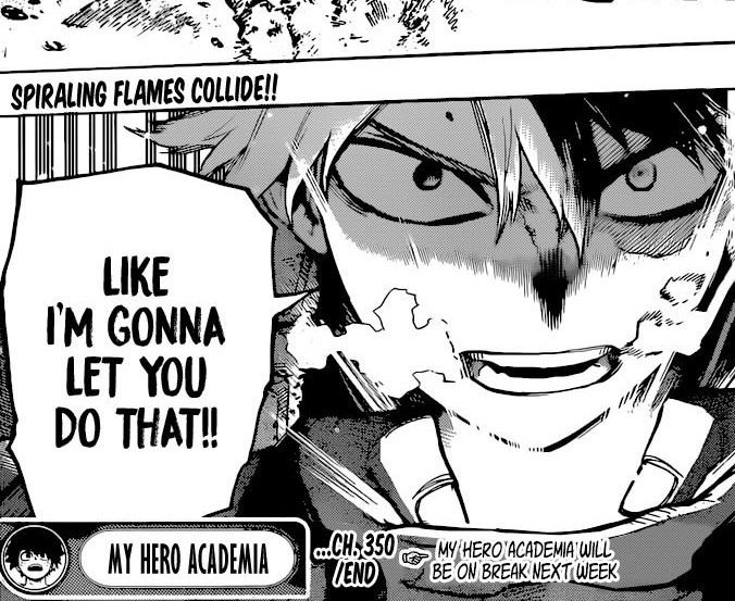 (Chaleur de Dabi) My Hero Academia Chapitre 351 Spoilers et date de sortie retardée 3 My hero academia chapitre 351 spoilers