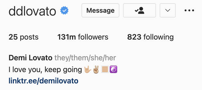 Demi Lovato a mis à jour ses pronoms en ils/elles/elle/elle 3 Demi Lovato a mis à jour ses pronoms sur Instagram