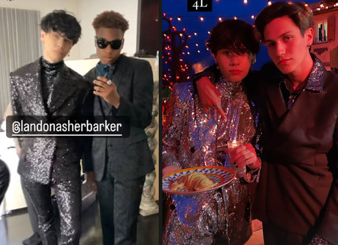 Voici ce que les Kardashian portaient au mariage de Kourtney et Travis Barker 7 Landon Barker portait deux costumes à paillettes différents au mariage de Kourtney et Travis