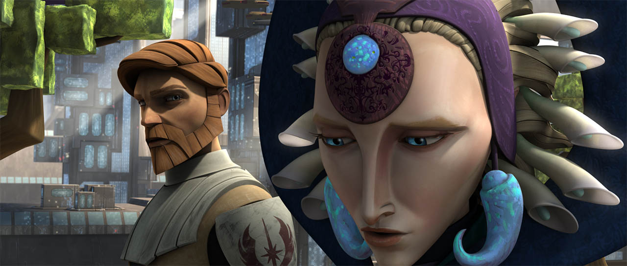 Obi-Wan Kenobi : Tout ce que vous devez savoir 7 Obi-Wan et Satine parlent dans