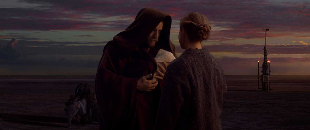 Obi-Wan Kenobi : Tout ce que vous devez savoir 9 Obi-Wan donne un bébé Luke à Beru