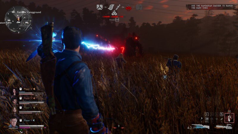 Evil Dead : la critique du jeu 3 Capture d'écran d'Evil Dead: The Game, Ash attaquant les Dark Ones