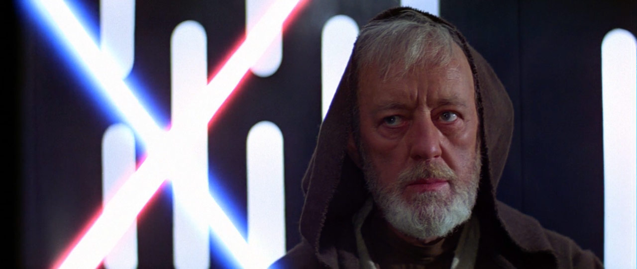 Obi-Wan contre Dark Vador dans Star Wars : Un nouvel espoir