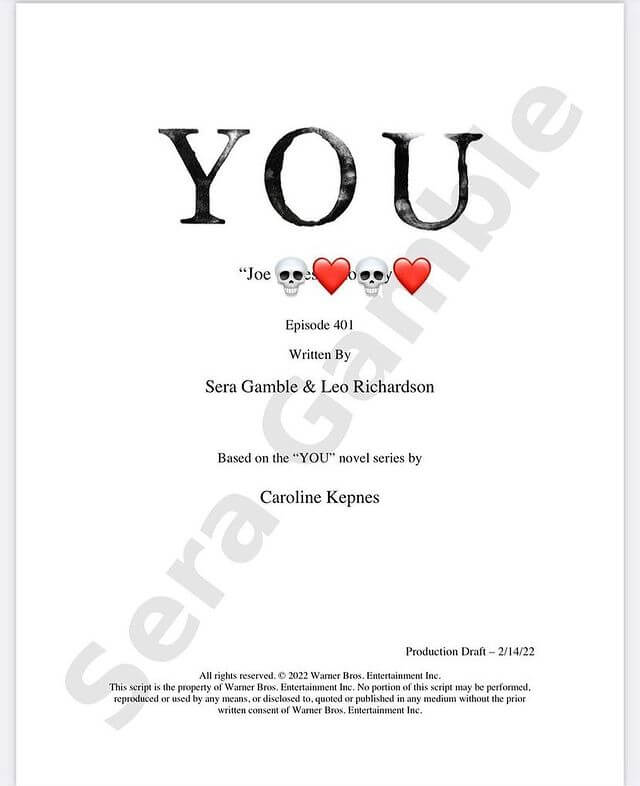 'You' Saison 4: Date de sortie estimée de Netflix et à quoi s'attendre 16 toi saison 4 épisode 1 brouillon