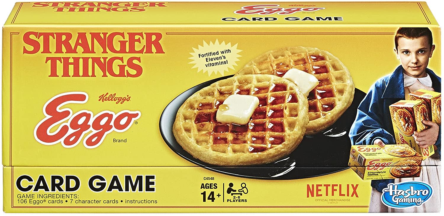 Découvrez le jeu de cartes Stranger Things Eggo de Hasbro sur Amazon.