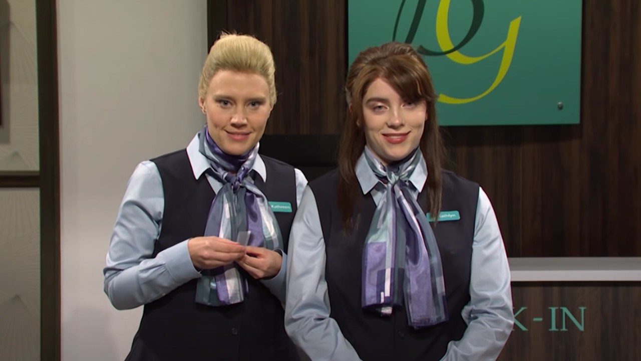 Kate McKinnon et Billie Eilish dans Saturday Night Live