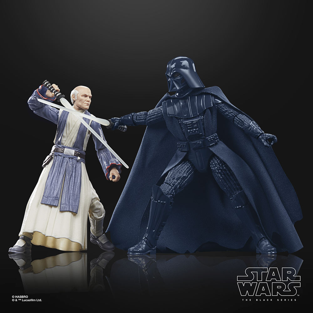 SWCA 2022 : 5 révélations de produits que nous aimons dans le panel d'aperçu de la marchandise Star Wars 5 Ensemble de figurines Obi-Wan Kenobi et Dark Vador basé sur le travail de Ralph McQuarrie hors emballage