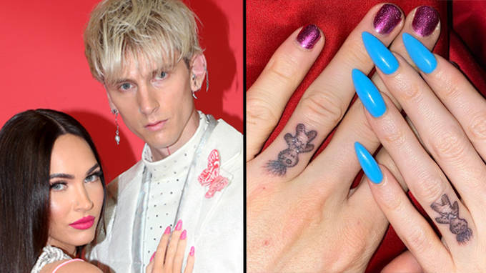 Machine Gun Kelly et Megan Fox révèlent des tatouages de poupée vaudou assortis 2 Machine Gun Kelly et Megan Fox révèlent des tatouages de poupée vaudou assortis - 1