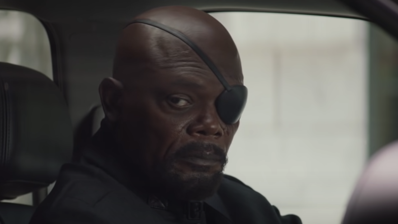 Samuel L Jackson dans le rôle de Nick Fury dans Captain America, le soldat de l'hiver