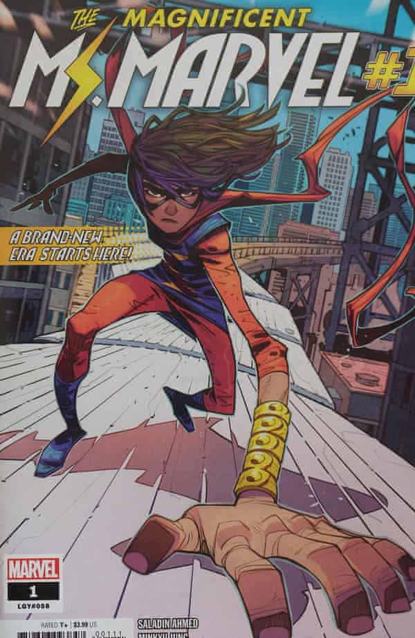 "Ce spectacle est tellement monumental!" Iman Vellani sur le rôle du premier super-héros musulman de Marvel | Télévision 3 Couverture de la bande dessinée de Mme Marvel