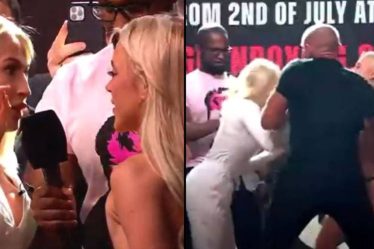 Un combat éclate lors d'un face à face de boxe entre Elle Brooke et Astrid Wett - 5