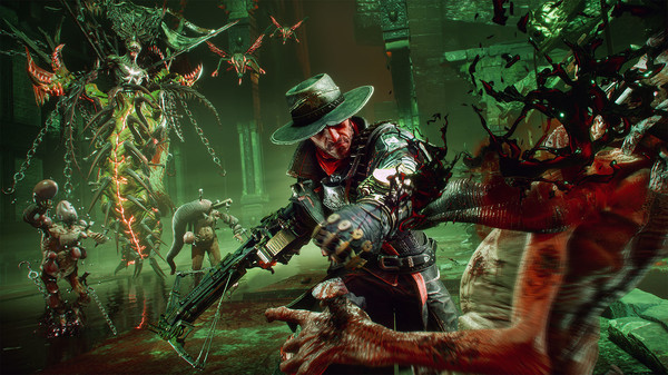 Tout ce que l'on sait sur Evil West 7 Jesse frappant un vampire.