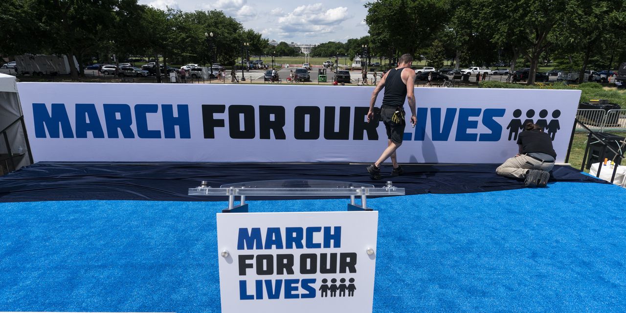 Des milliers de personnes se rassemblent pour la réforme des armes à feu après la recrudescence des fusillades de masse aux États-Unis 2 Des milliers de personnes se rassemblent pour la réforme des armes à feu après la recrudescence des fusillades de masse aux États-Unis - 1