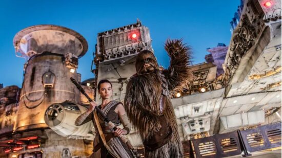 Un invité "ayant droit" attrape un personnage sans son consentement, la photo est immédiatement rejetée 11 Rey et Chewbacca à