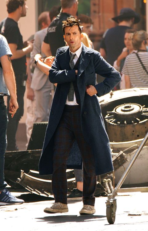 david tennant en train de filmer docteur who