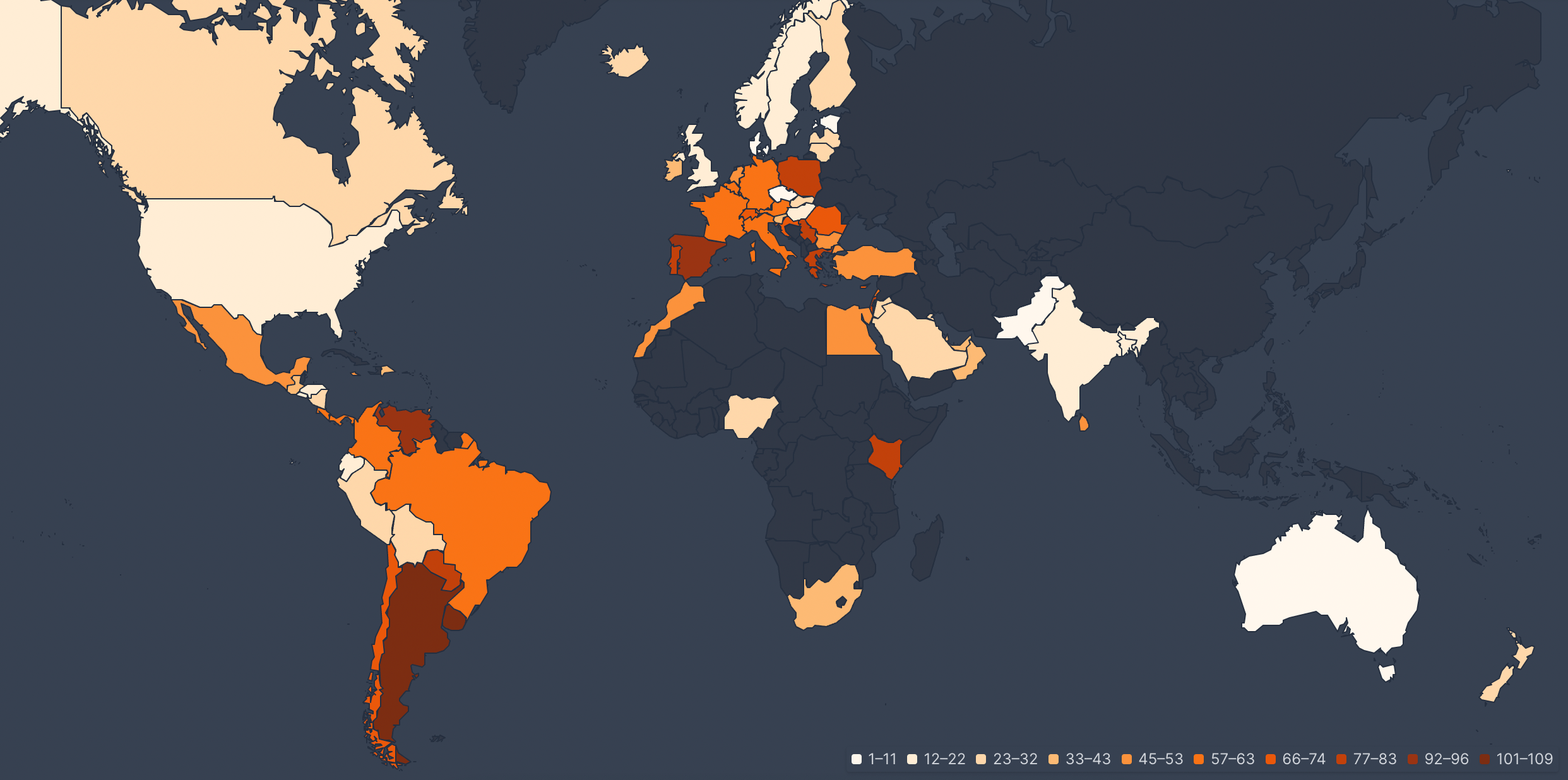 carte de popularité de l'intimité flixpatrol 22 juin 2022