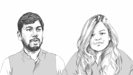 Ratan Kumar Roy, Hamida Mosharraf Moniea.  Photo : Croquis du SCT