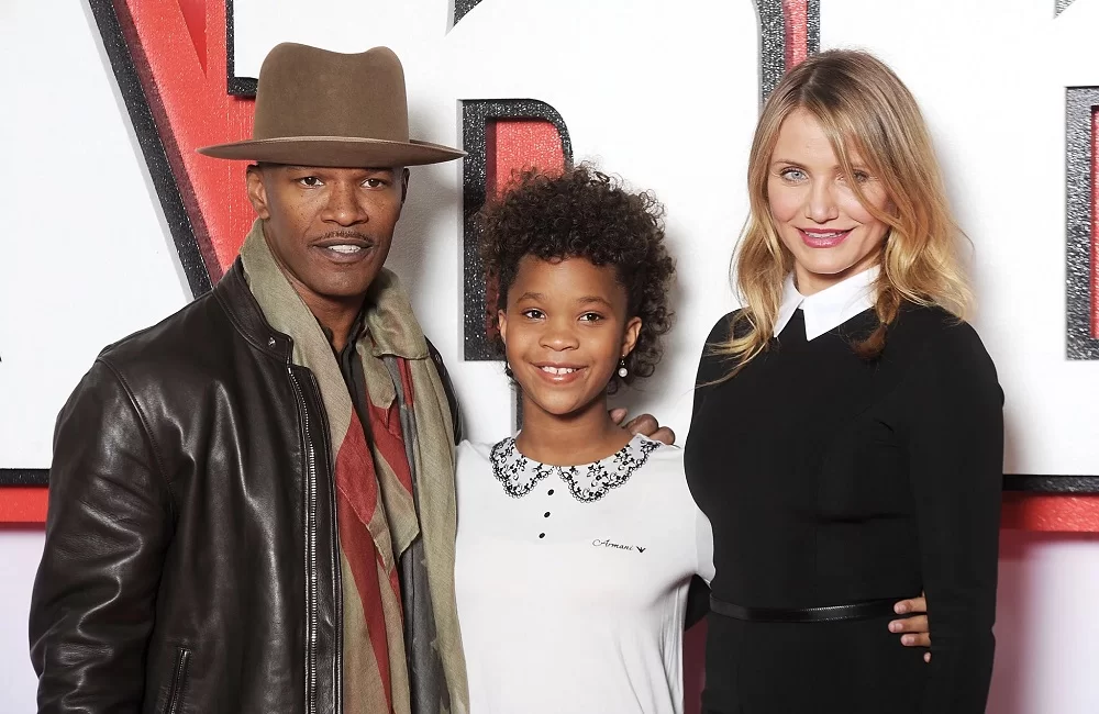 Jamie-Foxx-Cameron-Diaz-Quvenzhané-Wallis-a assisté à Annie Jamie Foxx Cameron Diaz Quvenzhane Wallis a assisté à Annie