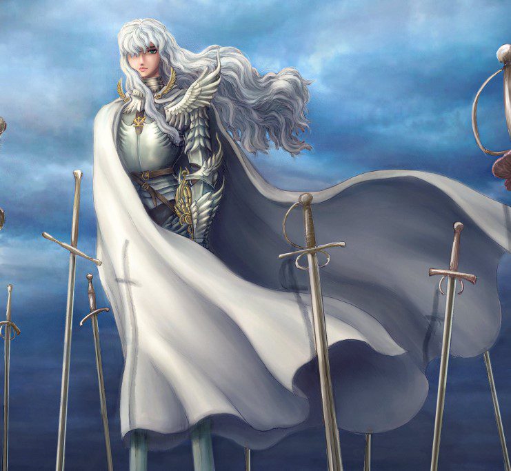 Berserk: Rencontrez les membres du groupe The Hawk And Power expliqués 4 Griffith : « Faucon blanc »