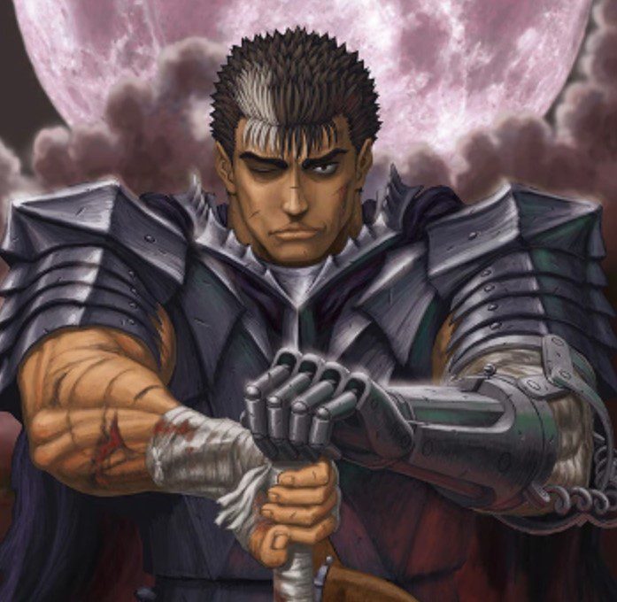 Berserk: Rencontrez les membres du groupe The Hawk And Power expliqués 6 Guts: L'épéiste noir