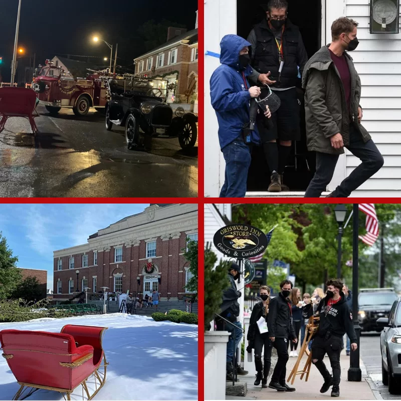 le tournage de photos de production du journal de noel