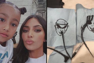Kim Kardashian a partagé les dessins Yeezy de North West et Internet a peur - 17