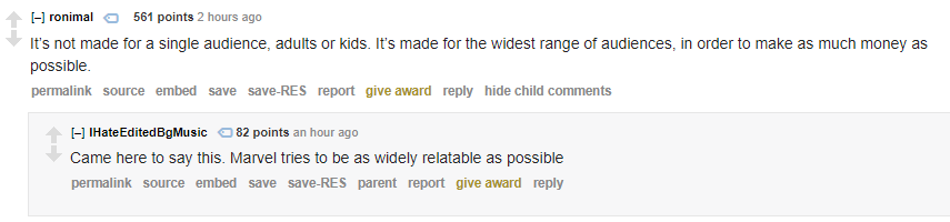 Brave Soul dit que les films Marvel sont pour les enfants, les fans adultes de MCU réagissent en conséquence 5 Brave Soul dit que les films Marvel sont pour les enfants, les fans adultes de MCU réagissent en conséquence - 4